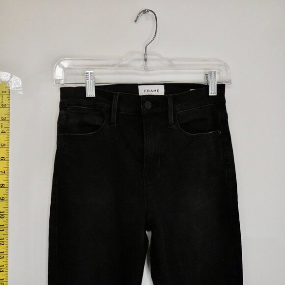 𝅺frame Denim Black skinny jeans size 25 - Picture 4 of 6